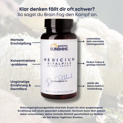 Hericium Vitalpilz Extrakt – für Fokus, starke Nerven & ruhigen Magen